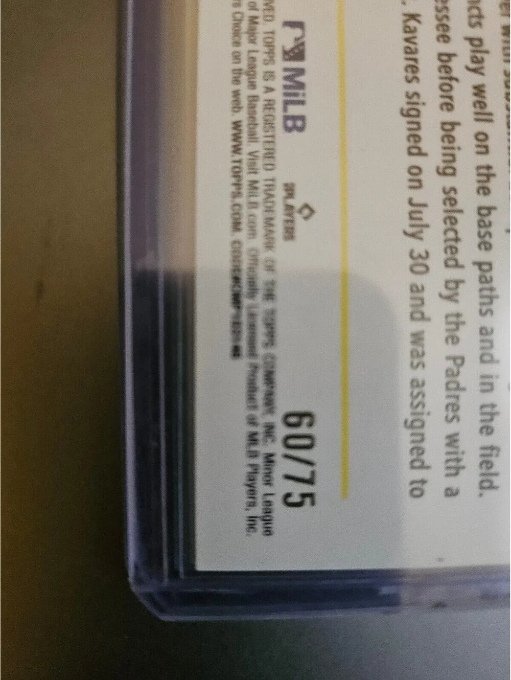 Kavares Tears [Aqua Foil] #PD-110 2025 Topps Pro Debut - No. /75 - Padres - Picture 3 of 3